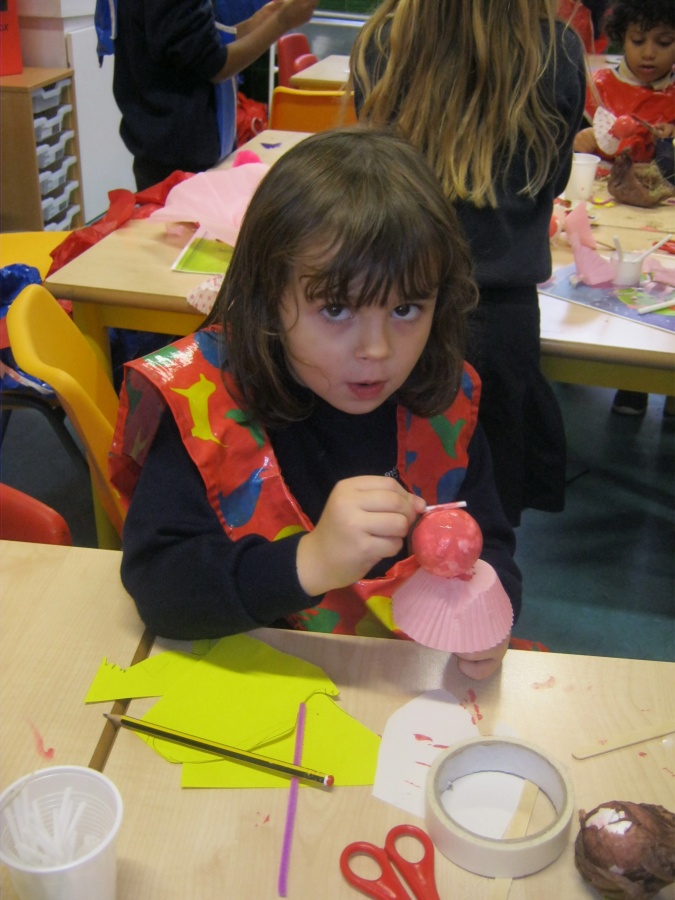 Puppet Making in 1B - Brecknock Primary School